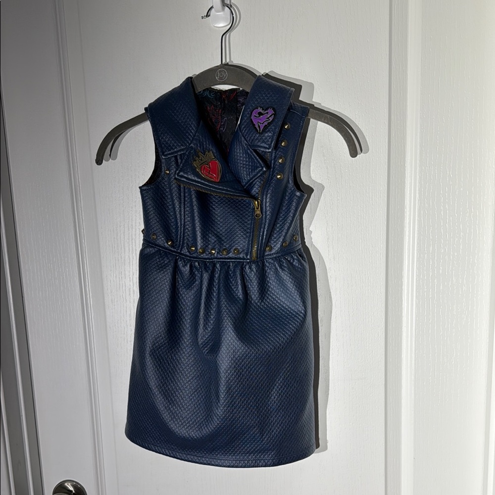 Disney Blue Sleeveless Dress with Patches